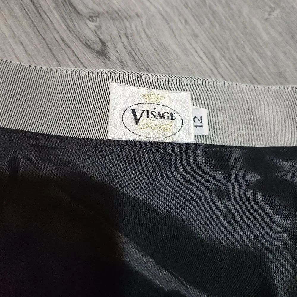 EUC Visage Gray Midi Skirt Set
